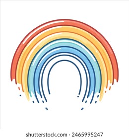 Pride Vektorgrafik Aquarell Regenbogen-Design auf weißem Hintergrund