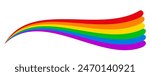 Pride wave background, rainbow LGBT flag colors isolated, LGBTQ gay pride concept stripes background