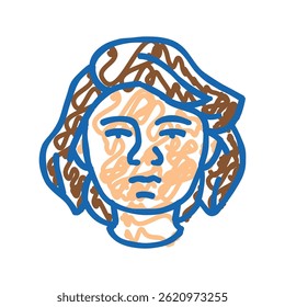 pride woman expression doodle icon sketch vector. pride woman expression sign. isolated symbol illustration