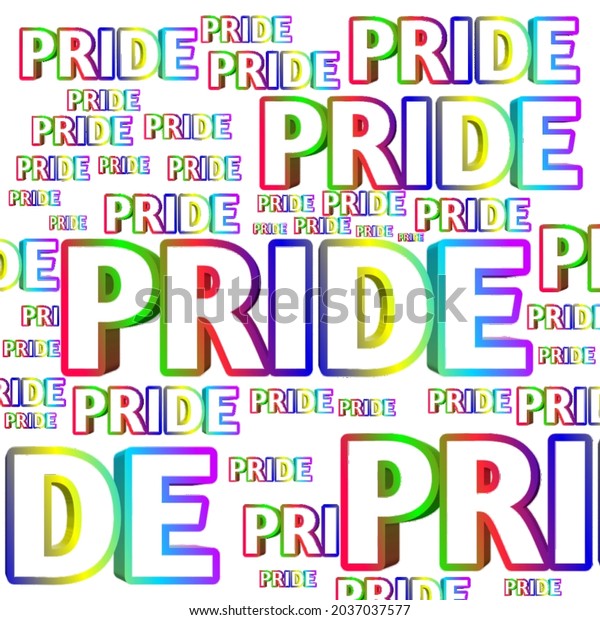 Pride writing\
illustrations with rainbow colors, can be used for backgrounds and\
other illustrations.