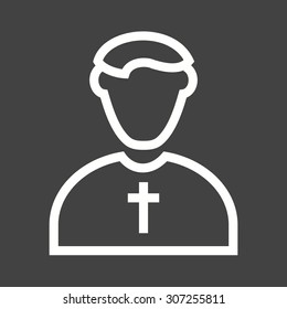 Priest, catholic, christian icon vector image. Can also be used for professionals. Suitable for web apps, mobile apps and print media.