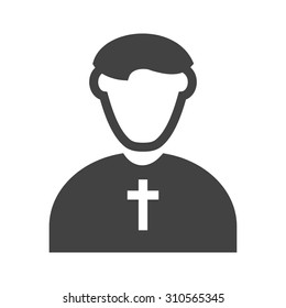 Priest, catholic, christian icon vector image. Can also be used for professionals. Suitable for web apps, mobile apps and print media.