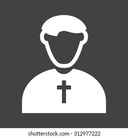 Priest, catholic, christian icon vector image. Can also be used for professionals. Suitable for web apps, mobile apps and print media.