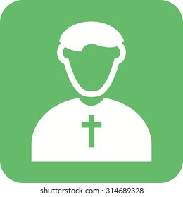 Priest, catholic, christian icon vector image. Can also be used for professionals. Suitable for web apps, mobile apps and print media.