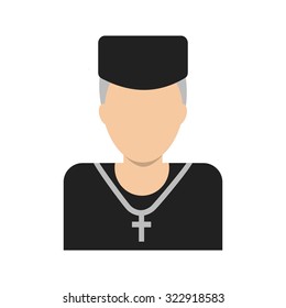 Priest, catholic, church icon vector image. Can also be used for wedding. Suitable for use on web apps, mobile apps and print media.