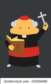 Priest with cross