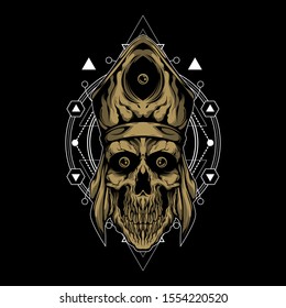 priest of death with sacred geometry