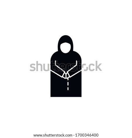 Priest easter black icon over white