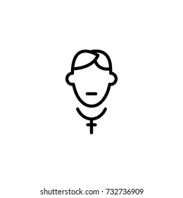 Priest flat icon. Single high quality outline symbol of funeral for web design or mobile app. Thin line signs of death for design logo, visit card, etc. Outline logo of life.