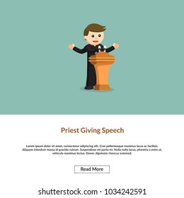 Priest Giving Speech Information