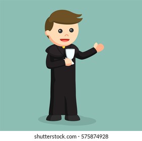 priest holding chalice color