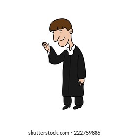Priest holy father cartoon drawing