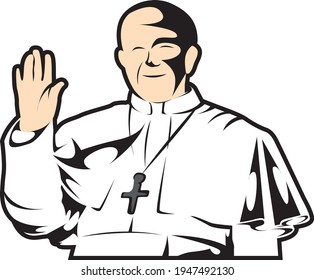 dibujo del modelo de color del icono del sacerdote