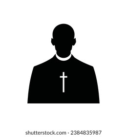 Priest Icon on White Background - Simple Vector Illustration