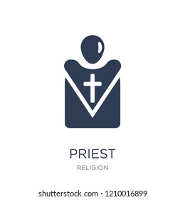 Priest icon. Trendy flat vector Priest icon on white background from Religion collection, vector illustration can be use for web and mobile, eps10