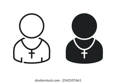 Priest pastor icon. Illustration vector