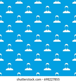 Priest pattern repeat seamless in blue color for any design. Vector geometric illustration