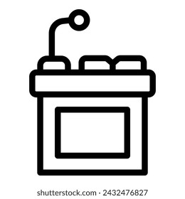 Priest speaker icon outline vector. Mass believer. Service holy spiritual