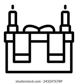 Priest stand icon outline vector. Man religious culture. Church catholic speech