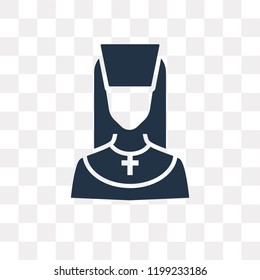 Priest vector icon isolated on transparent background, Priest transparency concept can be used web and mobile