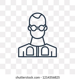Priest vector outline icon isolated on transparent background, high quality linear Priest transparency concept can be used web and mobile