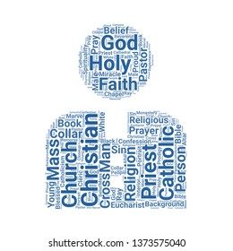 priest word cloud. tag cloud about priest