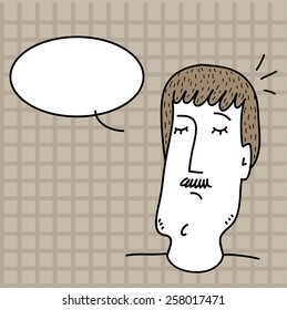 prim man with a mustache