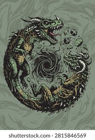 Primal Beasts Orbit The Forbidden Void Of Creation