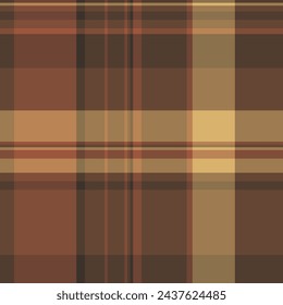 Primary background seamless tartan, argyle fabric check texture. Effect plaid pattern vector textile in orange and amber color.