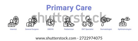 Primary Care icon banner and collection