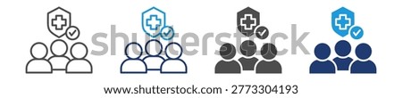 primary care icon set multiple style