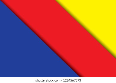 Primary colors background, blue, red, and yellow. Vector illustration.