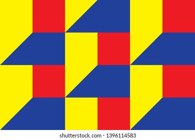 Primary colors background, blue, red, and yellow. Vector illustration.