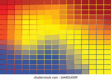 Fondo de colores primarios, azul, rojo y amarillo con forma triangular. Ilustración vectorial.