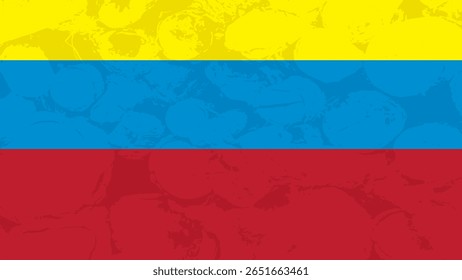 Primary colors background, blue, red, and yellow with grunge texture. Vector illustration.