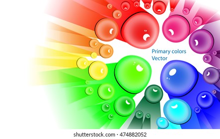 primary colors bubble vector