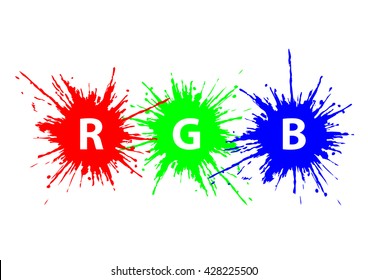 primary colors on a white background