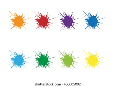 primary colors on a white background