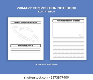 Primary Composition Notebook KDP Interior