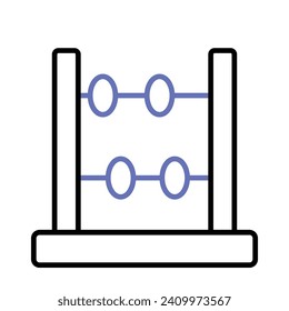 Primary counting education, amazing vector of abacus, mathematical calculating frame