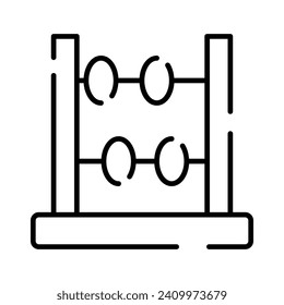 Primary counting education, amazing vector of abacus, mathematical calculating frame