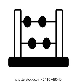 Primary counting education, amazing vector of abacus, mathematical calculating frame