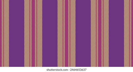 Primary fabric lines vertical, cool vector textile pattern. African background seamless texture stripe in eminence and yellow color.