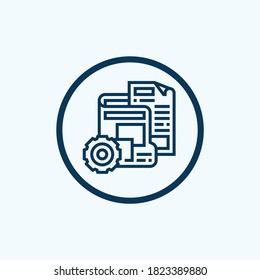 Primary files icon. Outline primary files vector icon for web design isolated on white background