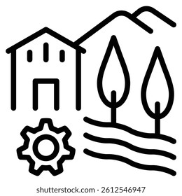 Primary Industry icon line vector illustration
