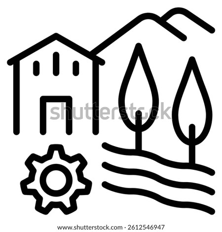 Primary Industry icon line vector illustration