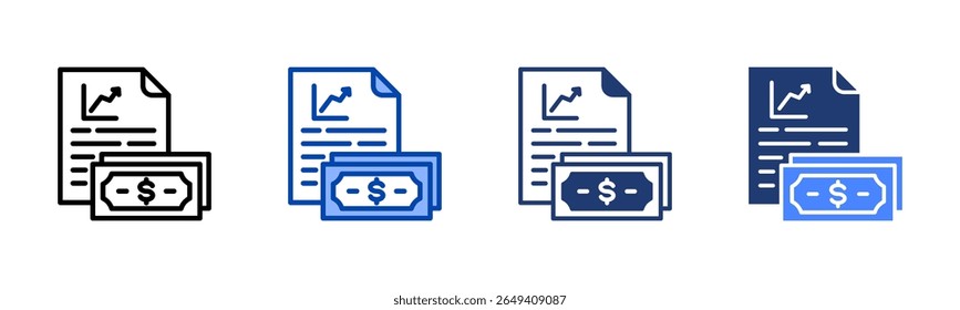 Primary Market icon set multiple style collection
