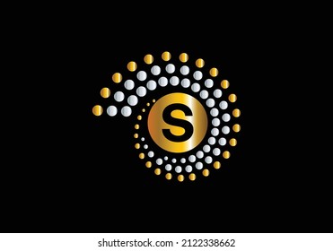 Primary S Circles Tech Digital Data Cyber Network Technology Monogram Vector Font Emblem Alphabet Abstract Creative Work Logo
