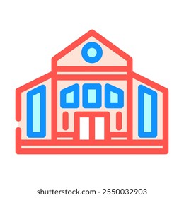 primary school building color icon vector. primary school building sign. isolated symbol illustration