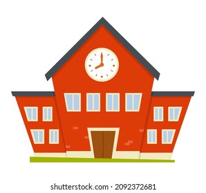 Primary school building - modern flat design style isolated icon